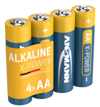 4er Folie ANSMANN® X-Power Alkaline Batterie Mignon AA / LR6